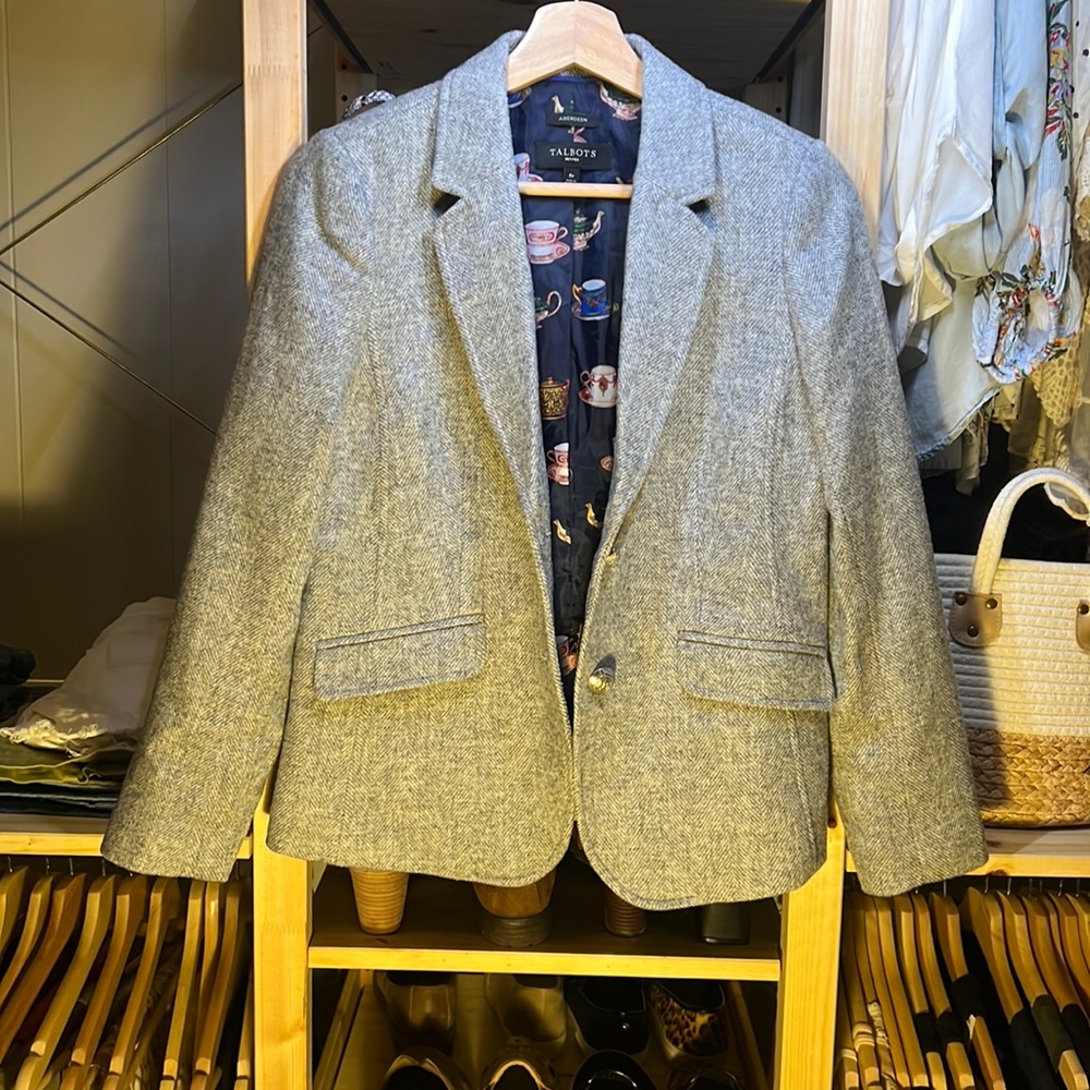 Talbots Aberdeen tweed wool blazer